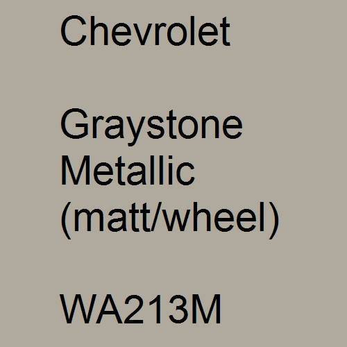 Chevrolet, Graystone Metallic (matt/wheel), WA213M.